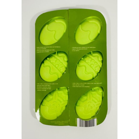 Crofton Silicone Bakeware Easter Egg Mold Baking Tray Green Dessert Spring New - Picture 2 of 7